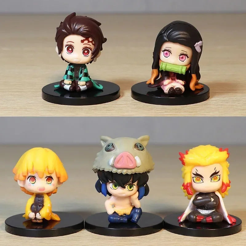 Demon Slayer-figuras de Anime de 5 piezas