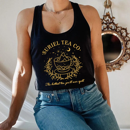 Camiseta sin mangas con estampado Suriel Tea Co.